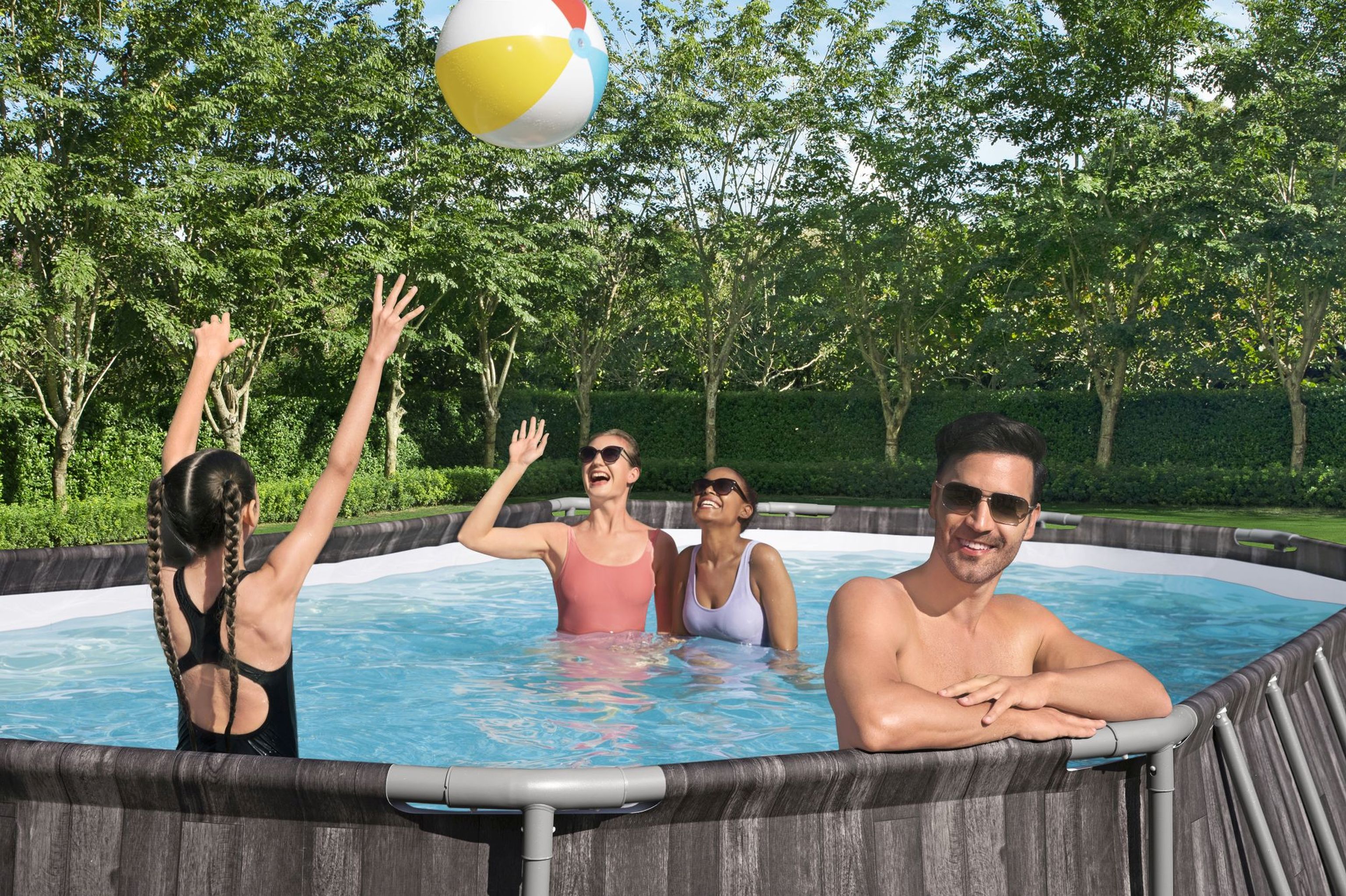 Bestway Steel Pro MAX Frame Pool Komplett-Set 610 x 366 x 122 cm oval