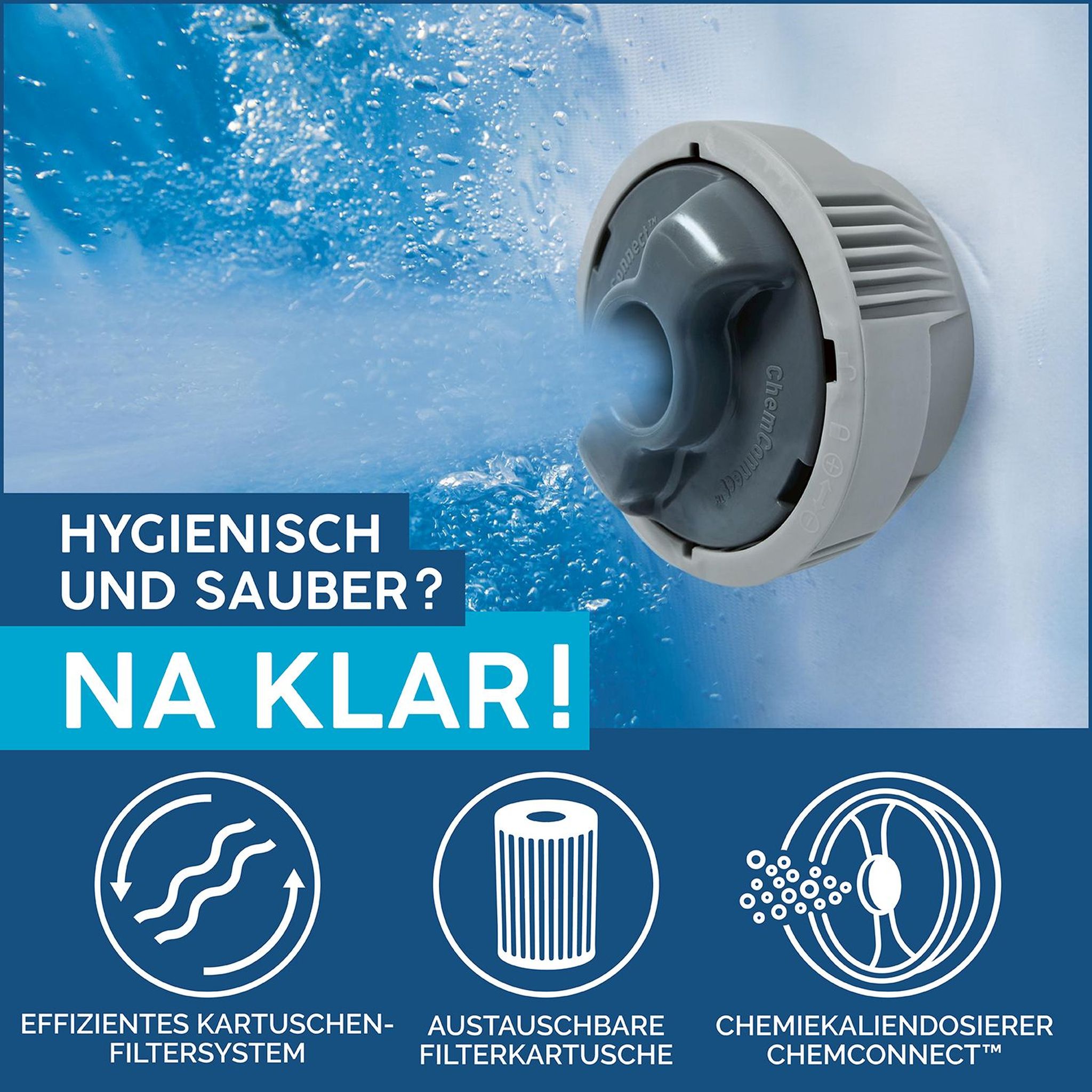 LAY-Z-SPA Hollywood AirJet LED-Whirlpool Ø 196 x 66 cm für 6 Personen LAY-Z-SPA Hollywood AirJet LED-Whirlpool Ø 196 x 66 cm für 6 Personen