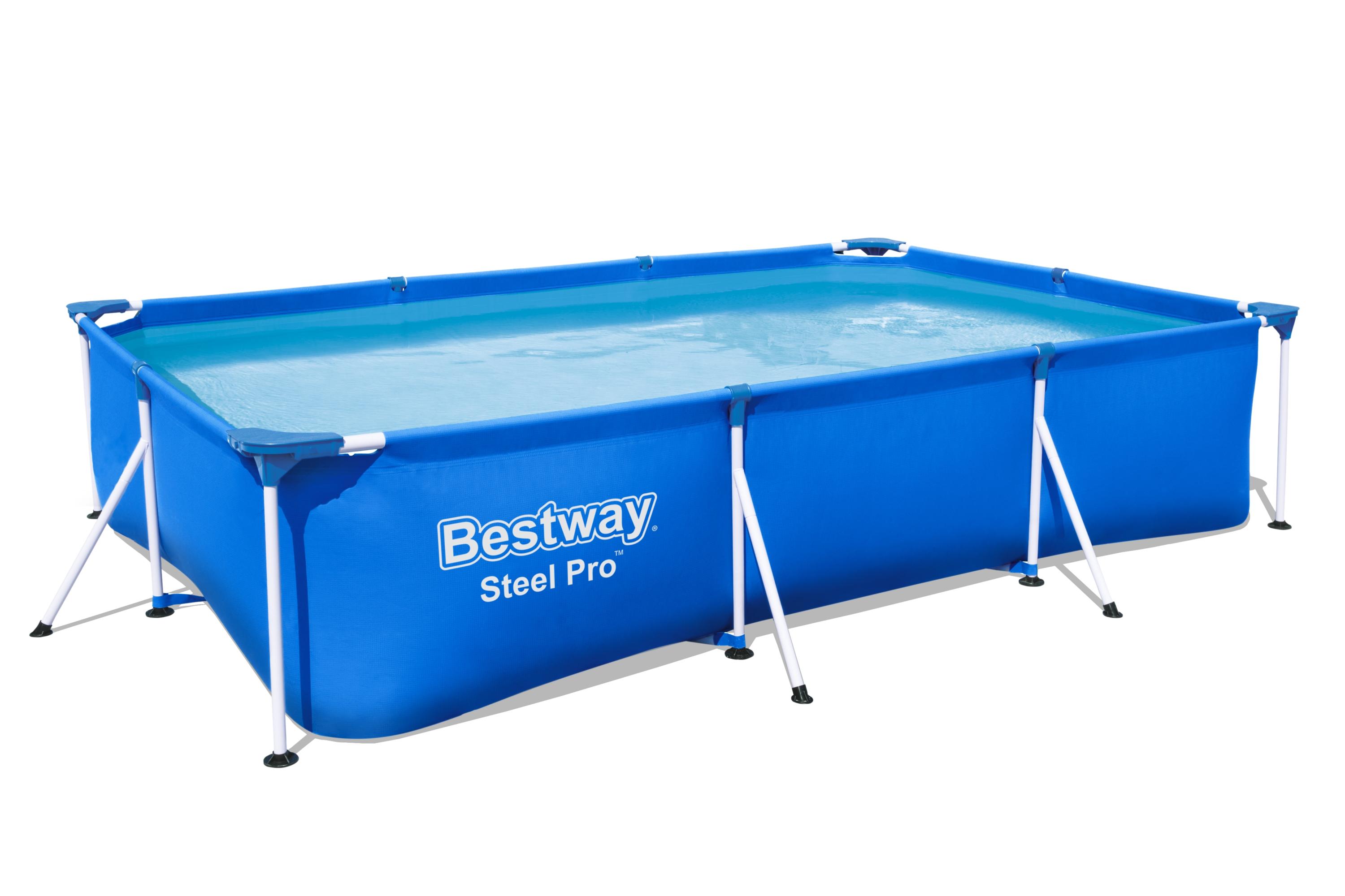 Bestway Steel Pro, eckig, blau, ohne Zubehör 300 x 211 x 81 cm SW:10010.3 Bestway Steel Pro, eckig, blau, ohne Zubehör 300 x 211 x 81 cm SW:10010.3