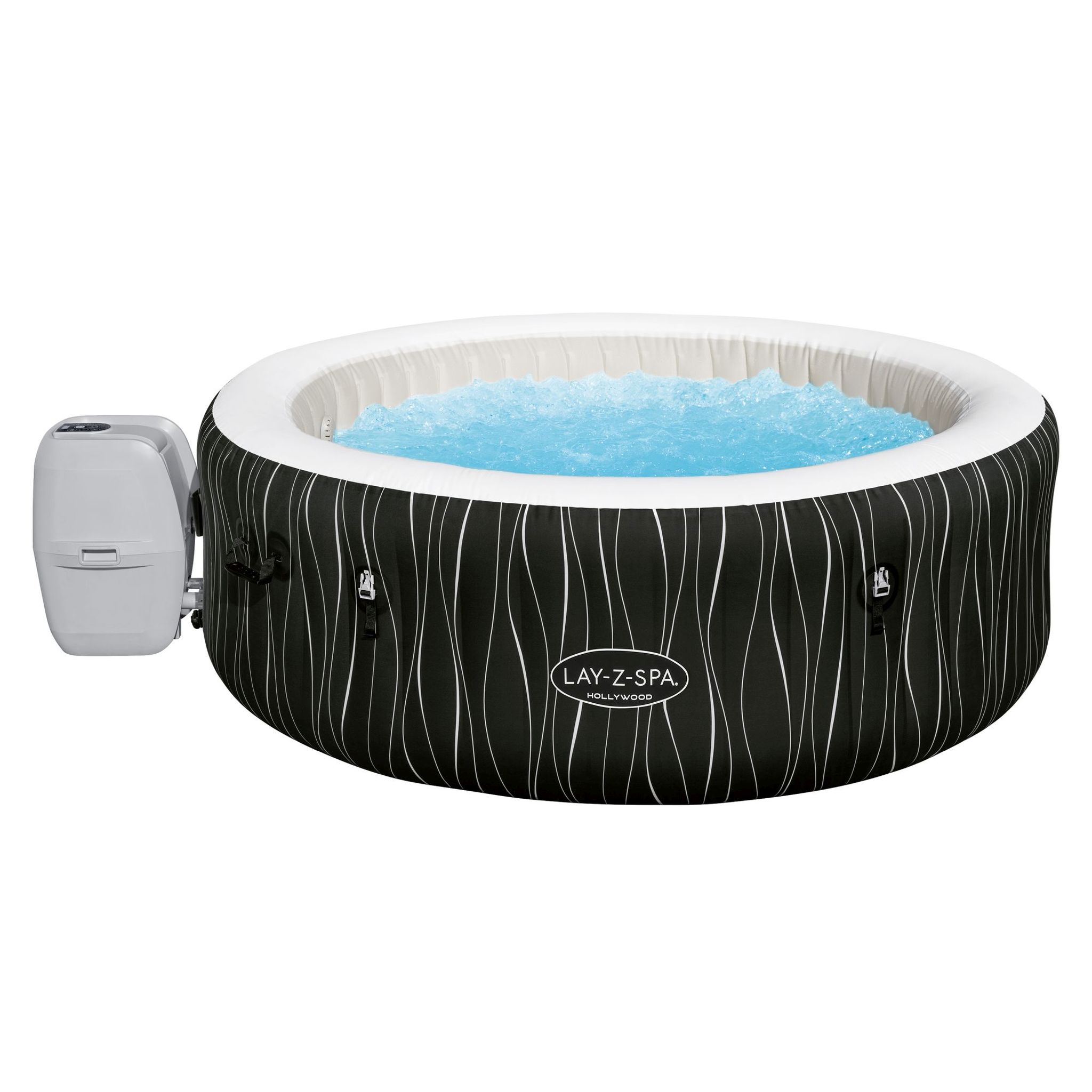 LAY-Z-SPA Hollywood AirJet LED-Whirlpool Ø 196 x 66 cm für 6 Personen LAY-Z-SPA Hollywood AirJet LED-Whirlpool Ø 196 x 66 cm für 6 Personen