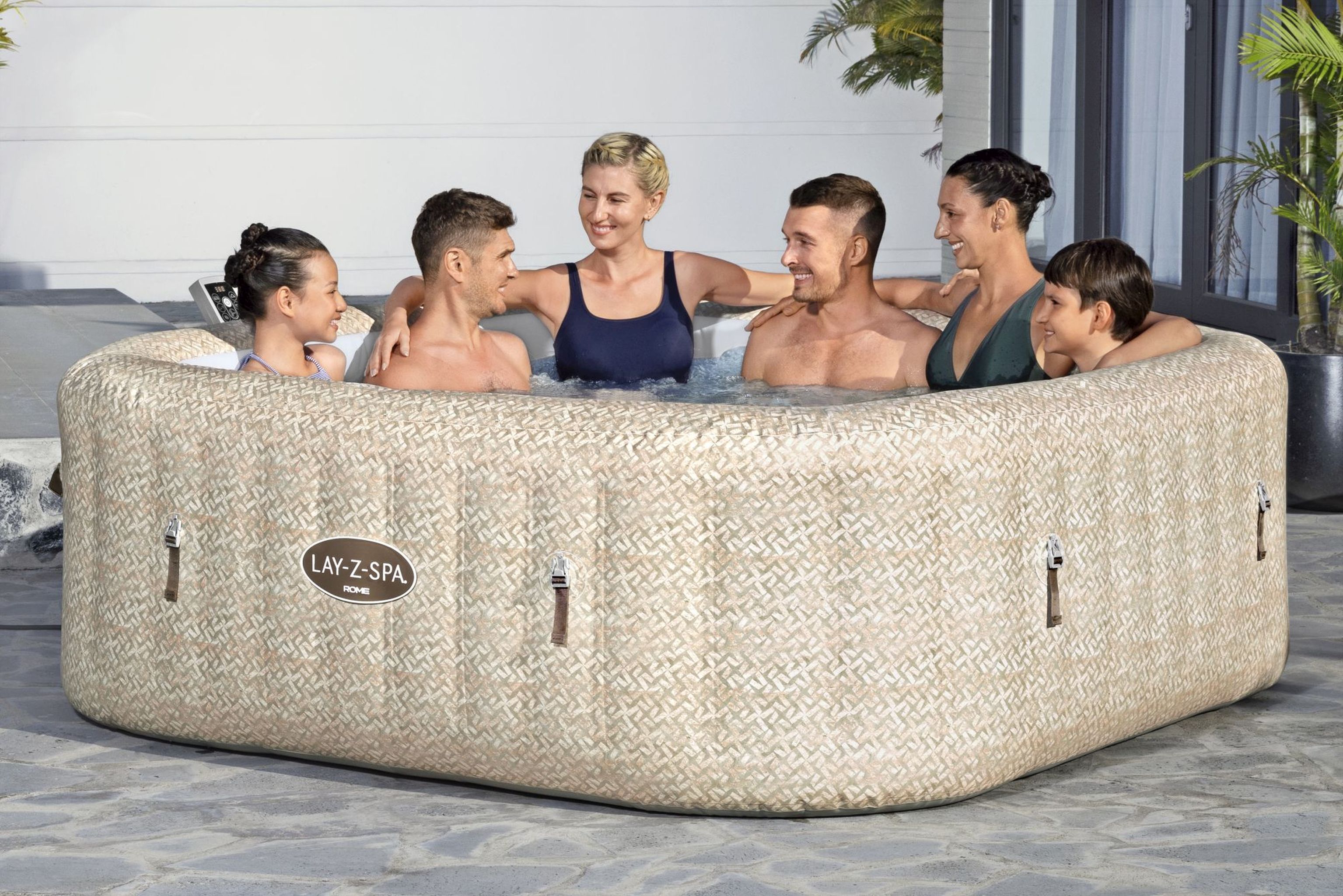 Bestway LAY-Z-SPA Rome AirJet Whirlpool 7 Personen 201 x 201 cm