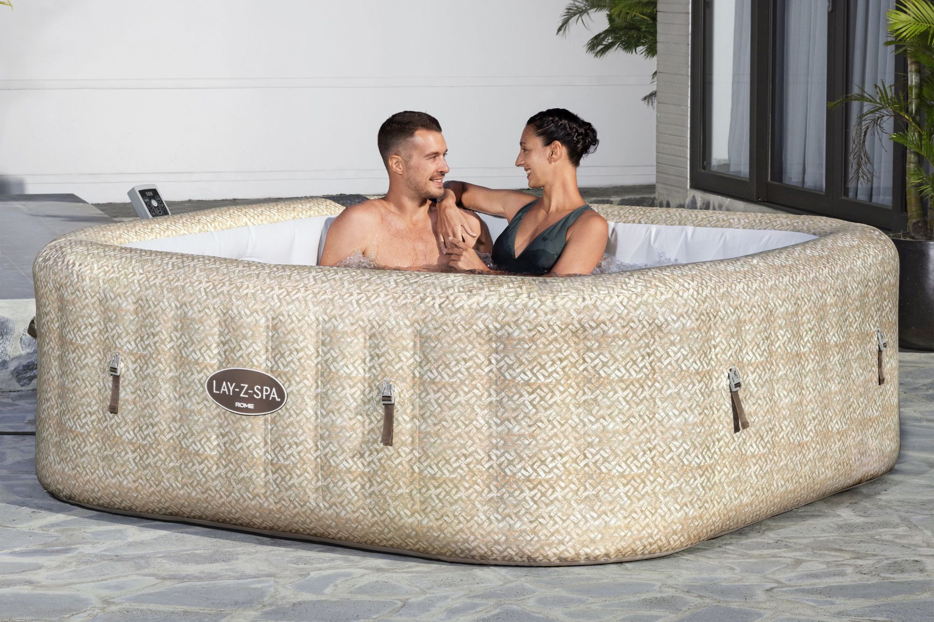 Bestway LAY-Z-SPA Rome AirJet Whirlpool 7 Personen 201 x 201 cm