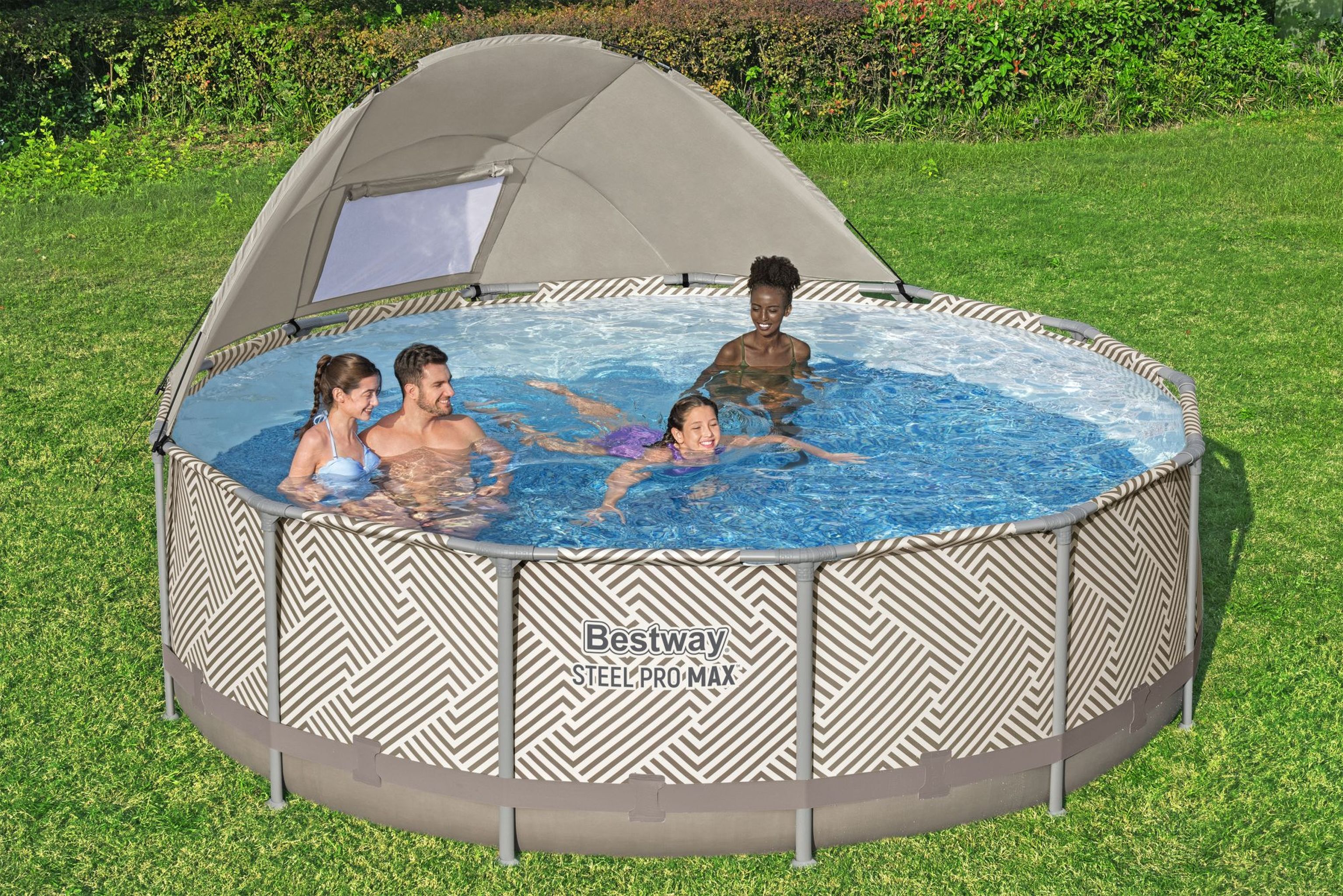 Bestway Steel Pro MAX Frame Pool Komplett-Set Ø 396 x 107 cm