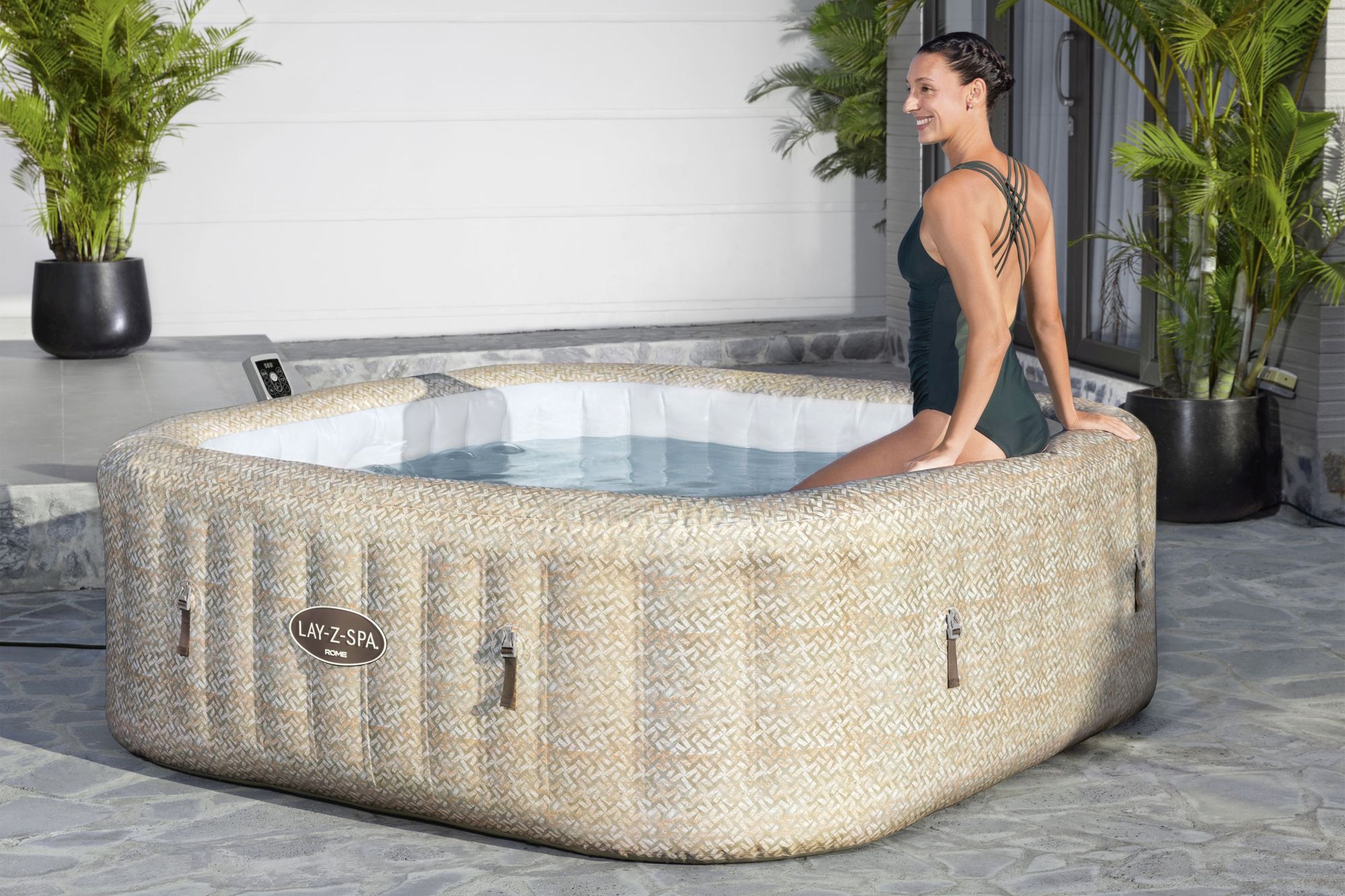 Bestway LAY-Z-SPA Rome AirJet Whirlpool 7 Personen 201 x 201 cm