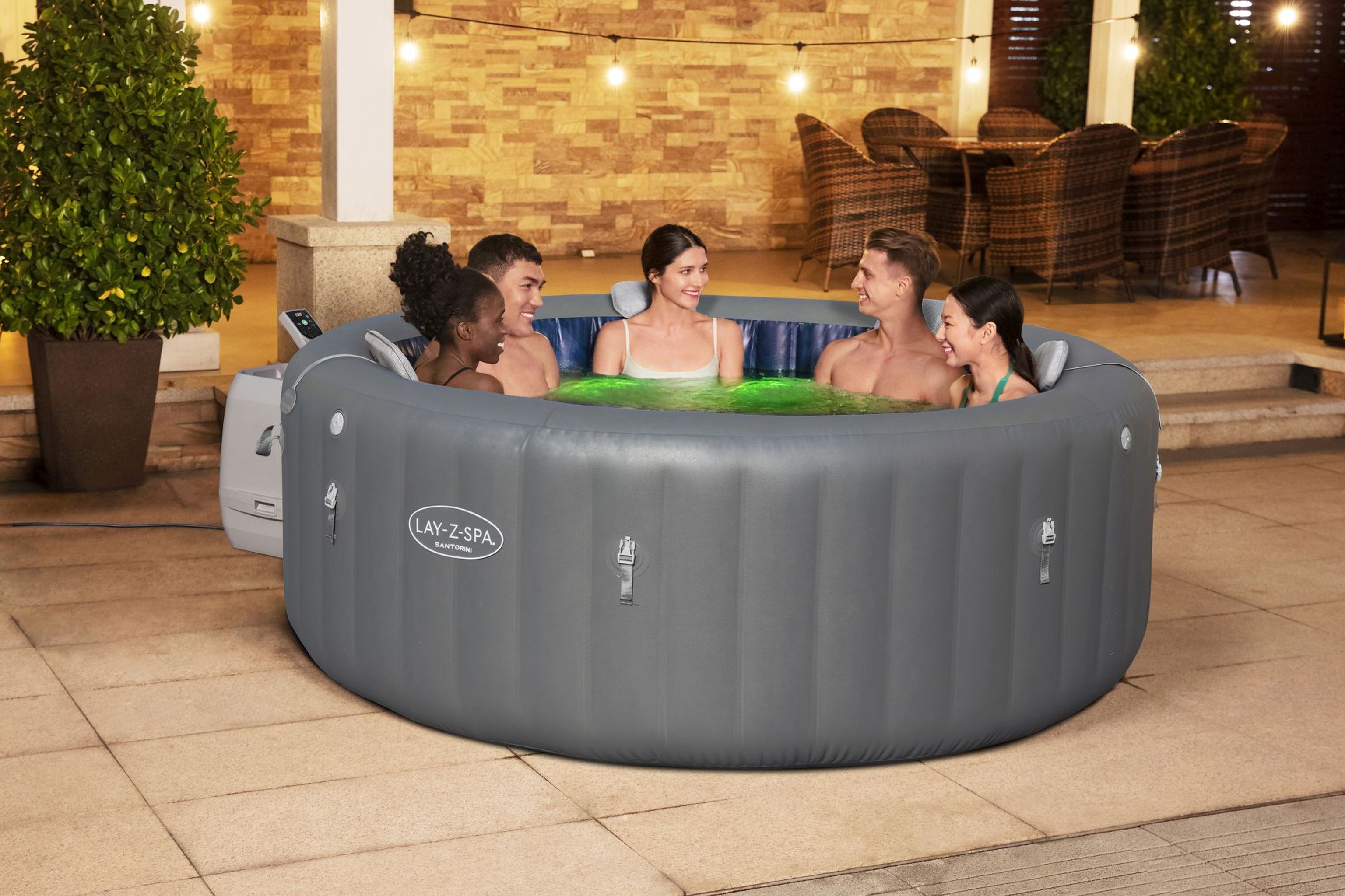 Bestway LAY-Z-SPA Santorini HydroJet Pro Whirlpool 7 Personen