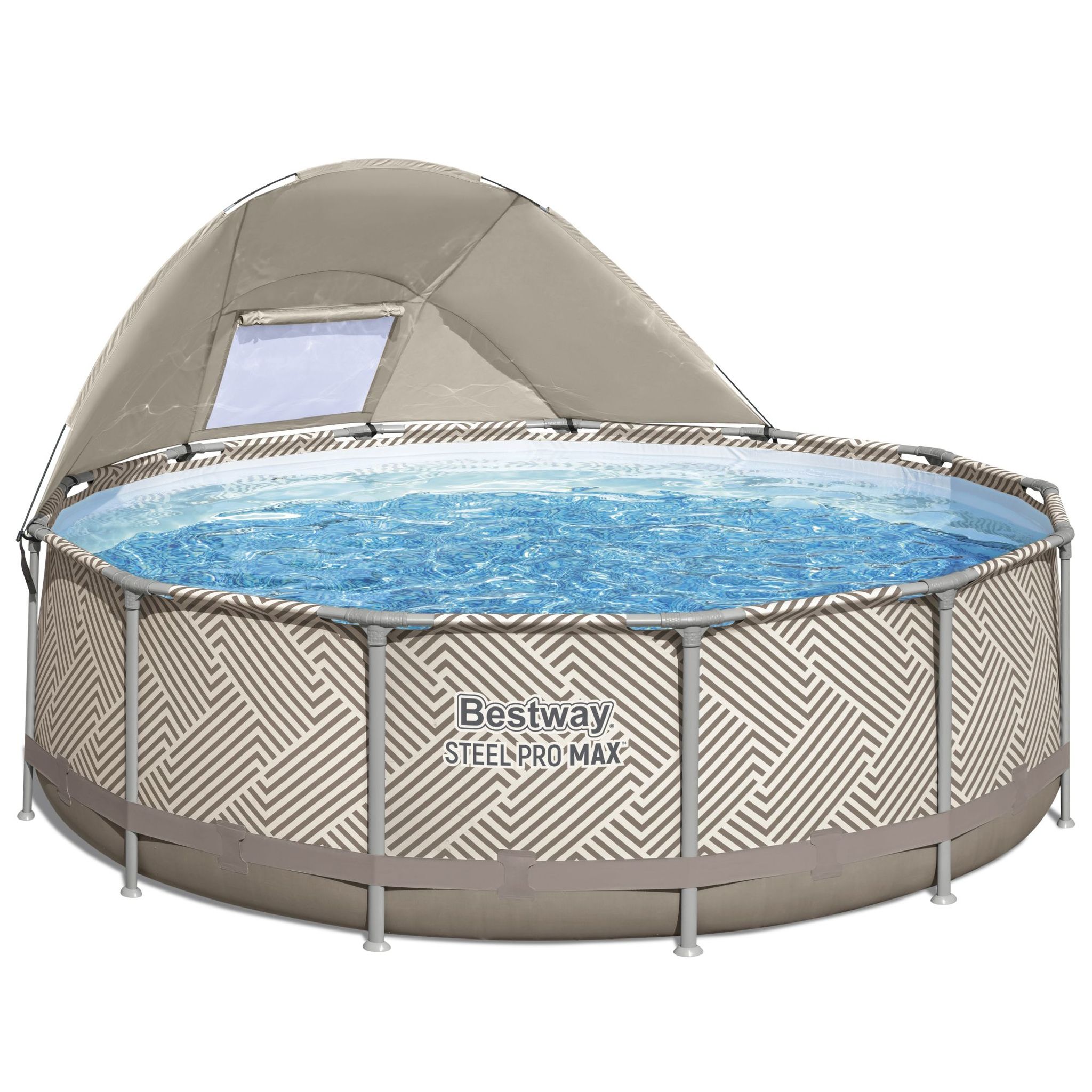 Bestway Steel Pro MAX Frame Pool Komplett-Set Ø 396 x 107 cm