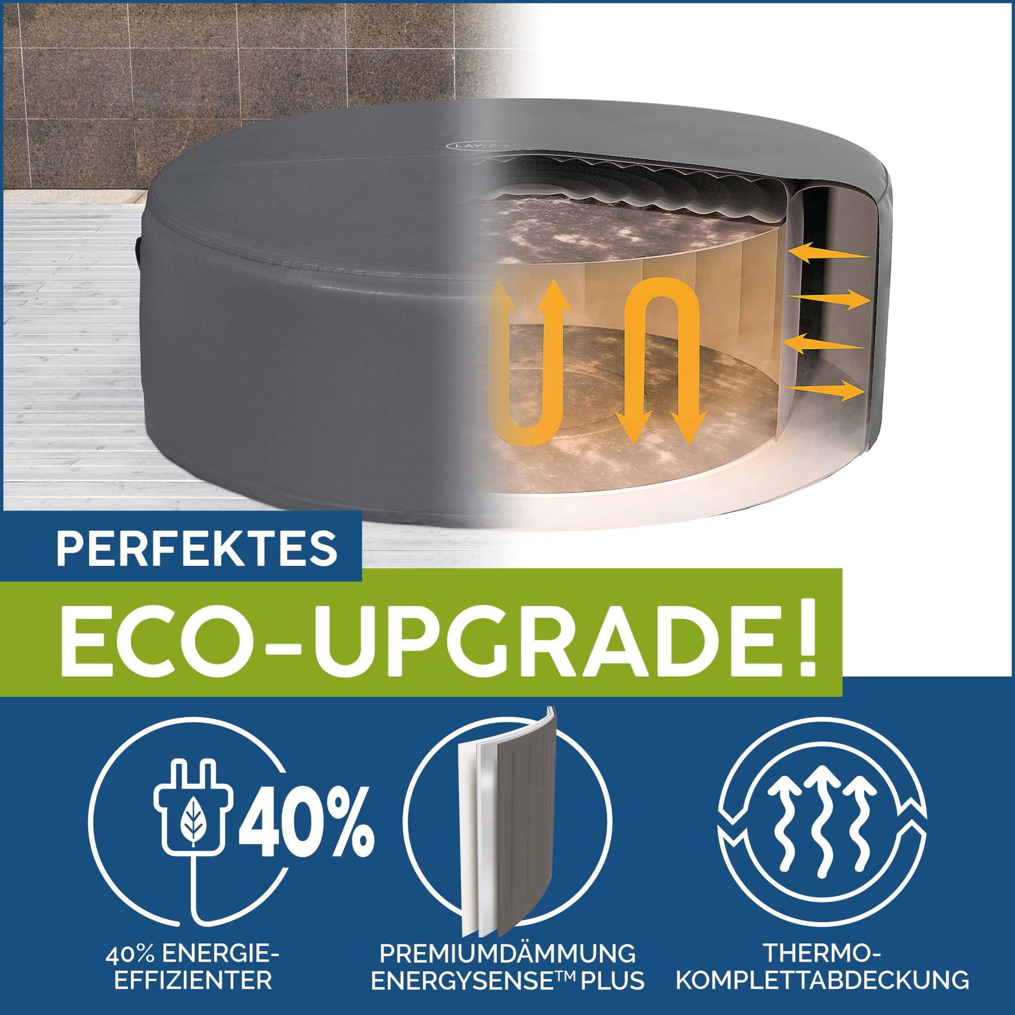 LAY-Z-SPA Abdeckung EnergySense Plus Thermo 180 x 66 cm rund LAY-Z-SPA Abdeckung EnergySense Plus Thermo 180 x 66 cm rund