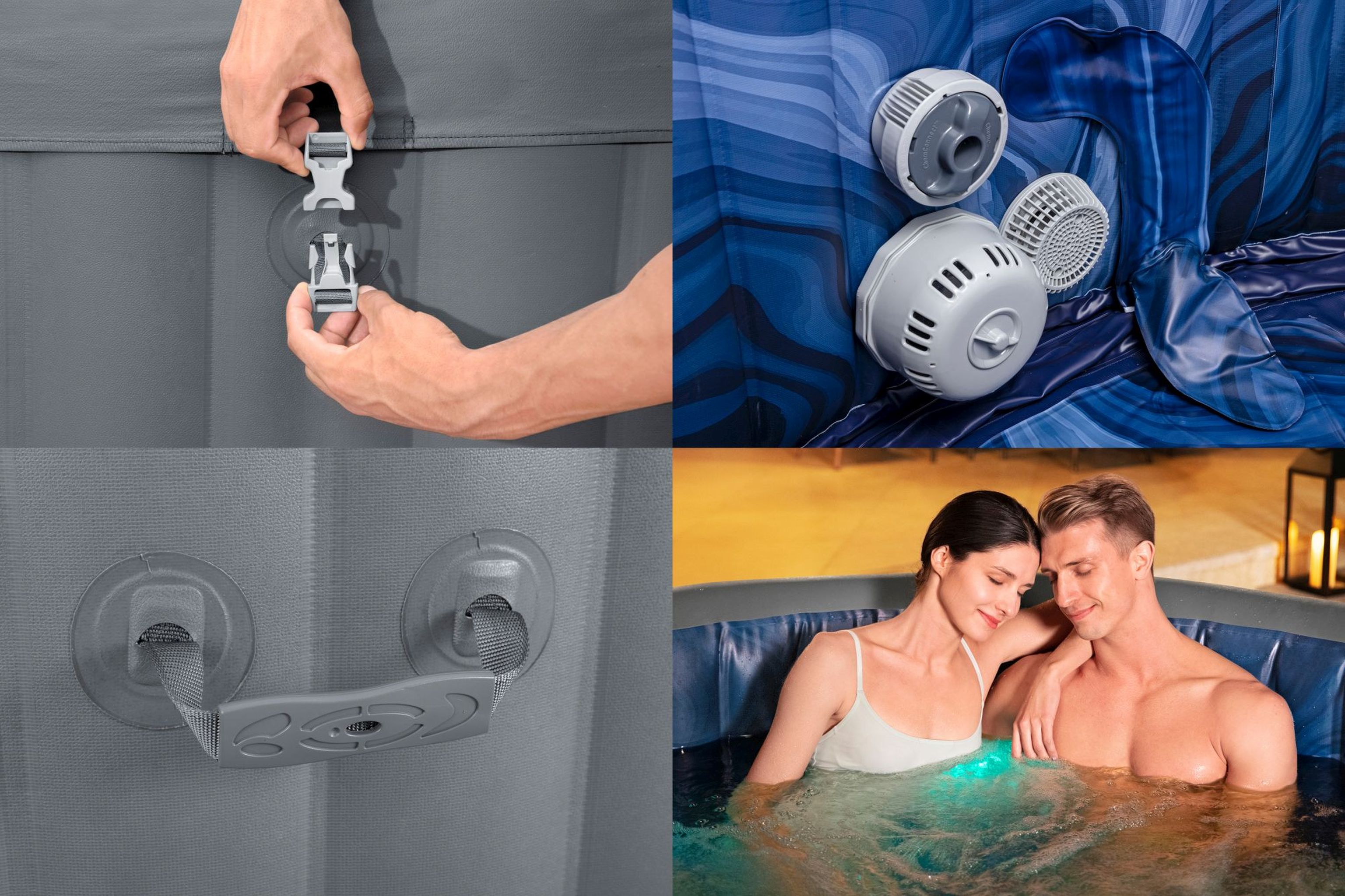 Bestway LAY-Z-SPA Santorini HydroJet Pro Whirlpool 7 Personen