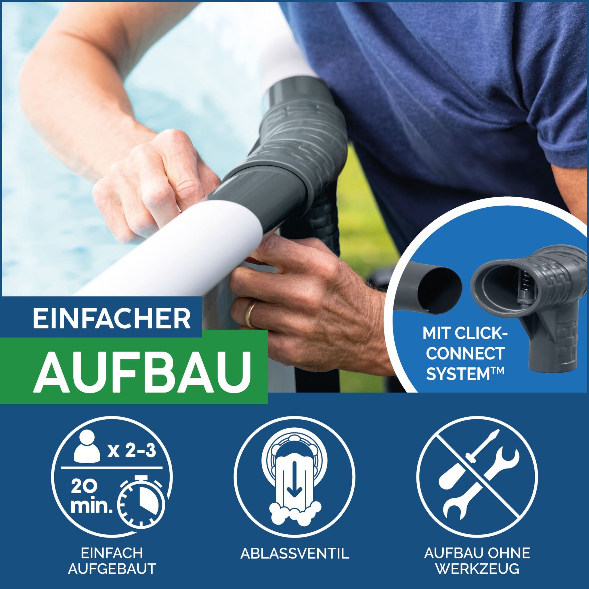 Bestway Steel Pro MAX Frame Pool Komplett-Set Ø 396 x 107 cm