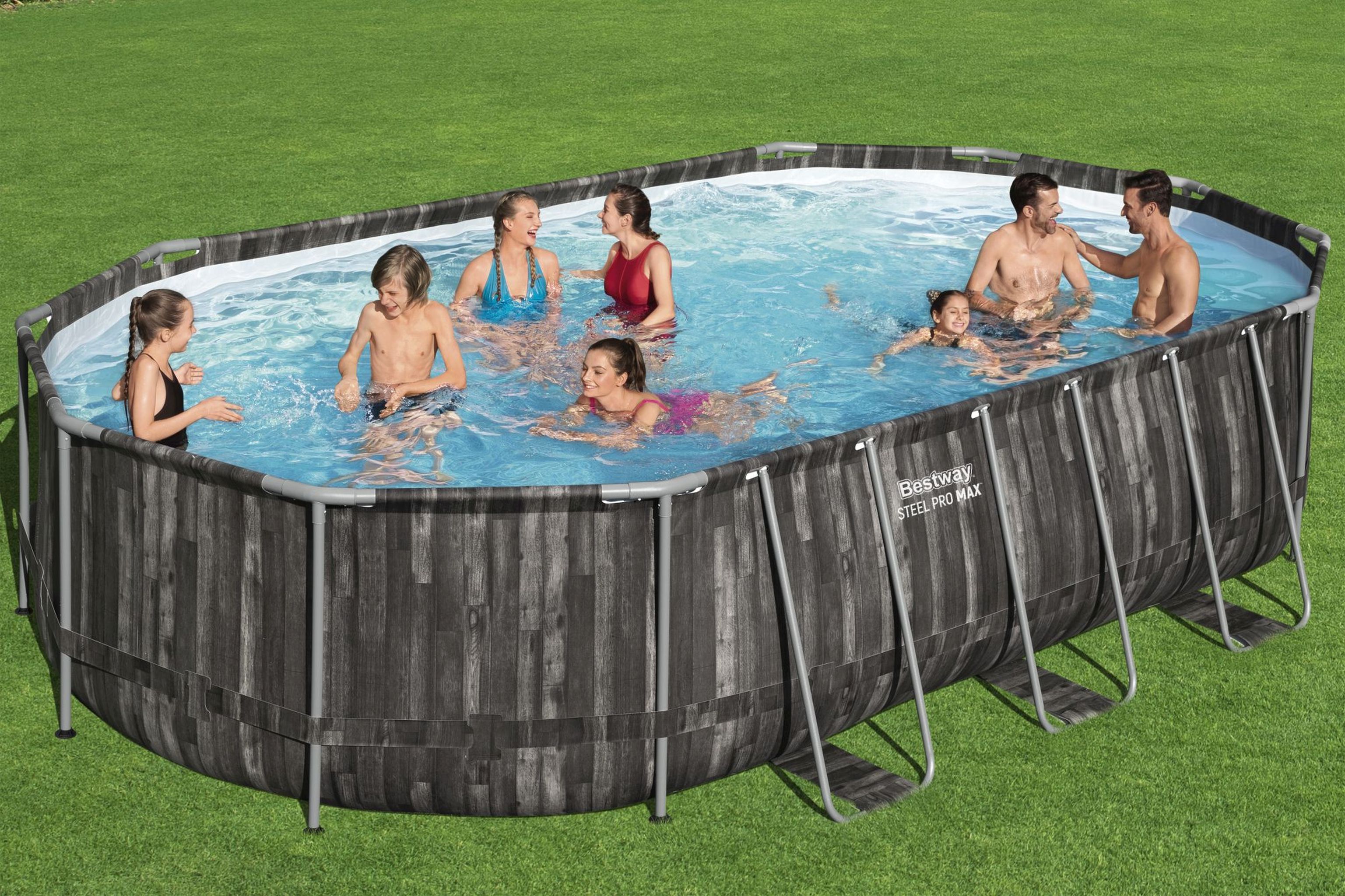 Bestway Steel Pro MAX Frame Pool Komplett-Set 610 x 366 x 122 cm oval Bestway Steel Pro MAX Frame Pool Komplett-Set 610 x 366 x 122 cm oval
