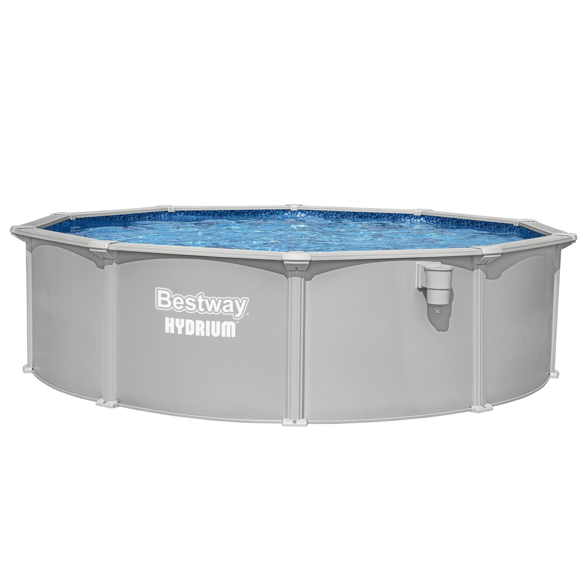 Bestway Hydrium Stahlwandpool Komplett-Set Ø 457 x 122 cm rund
