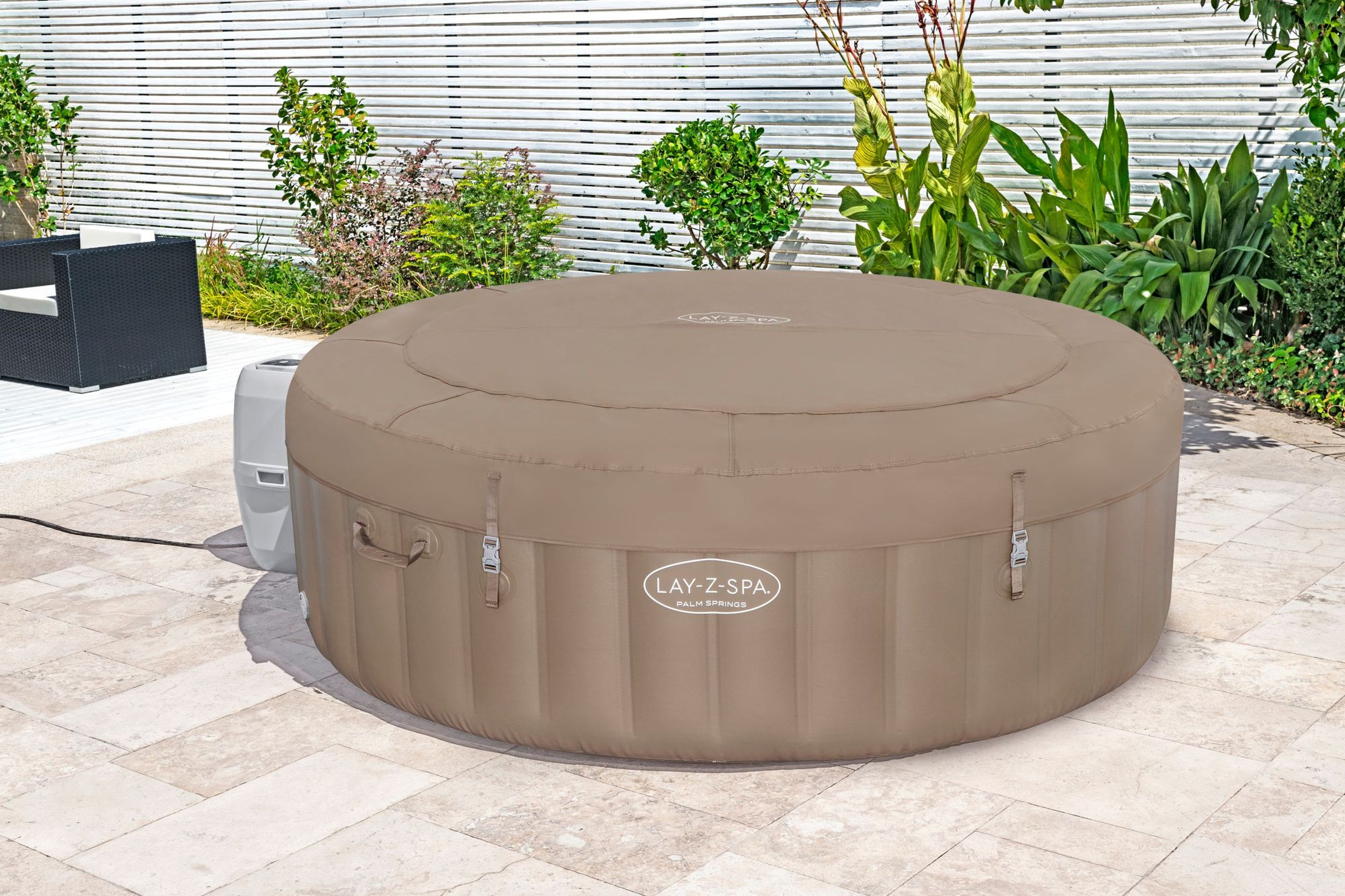 LAY-Z-SPA Palm Springs AirJet Whirlpool Ø 196 x 71 cm 6 Personen LAY-Z-SPA Palm Springs AirJet Whirlpool Ø 196 x 71 cm 6 Personen