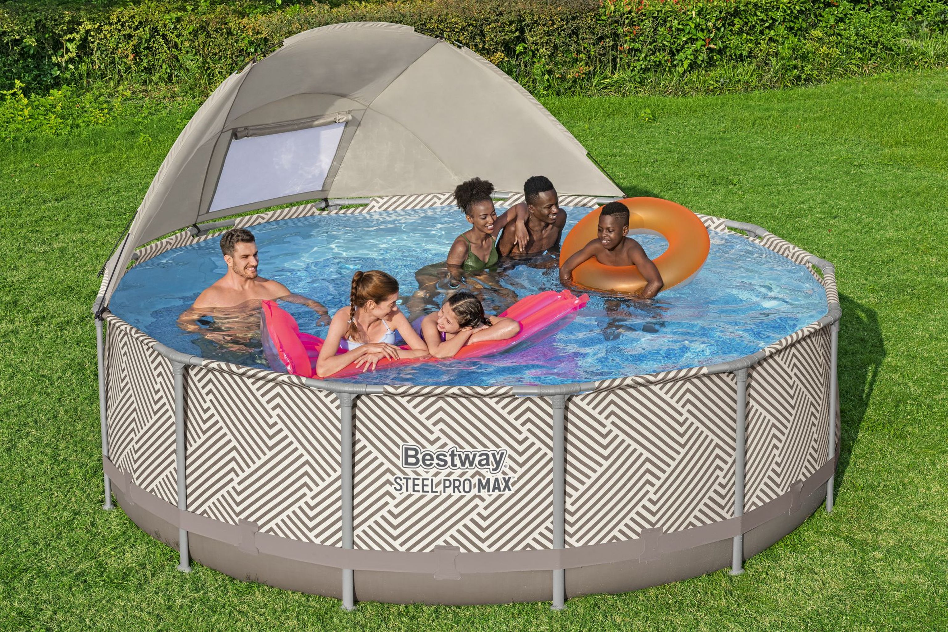 Bestway Steel Pro MAX Frame Pool Komplett-Set Ø 396 x 107 cm
