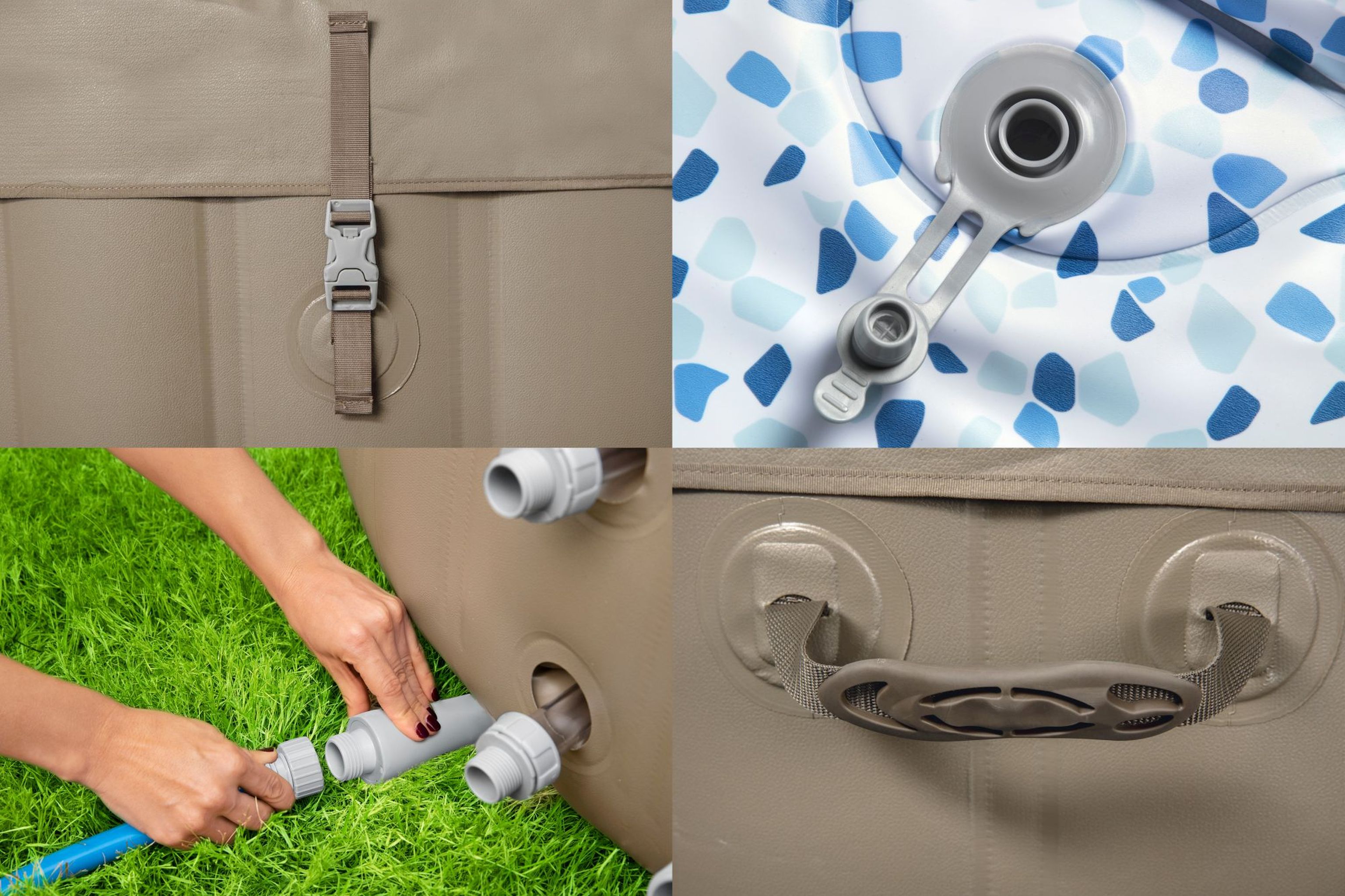 LAY-Z-SPA Palm Springs AirJet Whirlpool Ø 196 x 71 cm 6 Personen LAY-Z-SPA Palm Springs AirJet Whirlpool Ø 196 x 71 cm 6 Personen