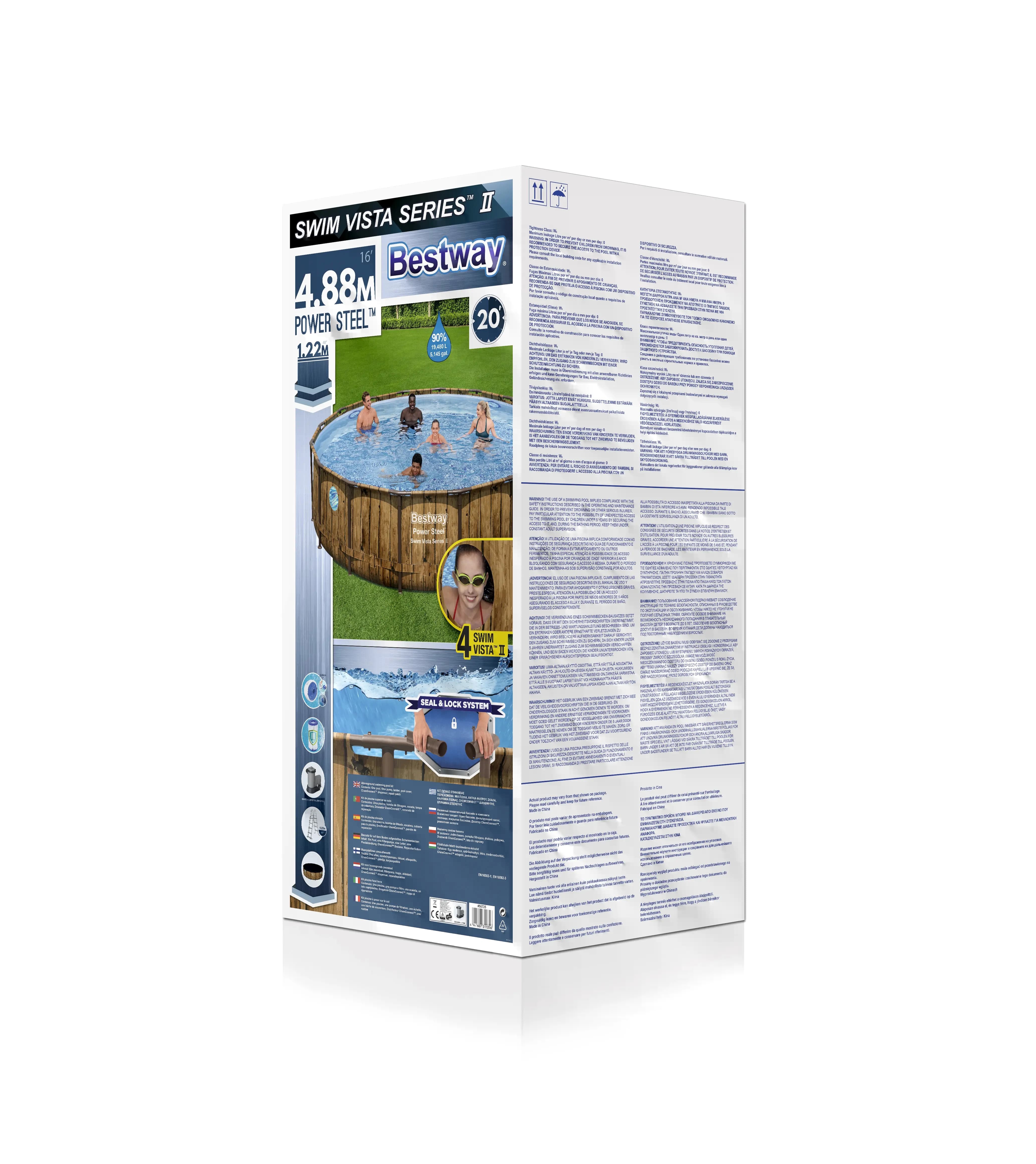 Frame Pool Komplettset Power Steel Swim Vista Series II, rund, Holzoptik, 488 x 122 cm 56725_22 Frame Pool Komplettset Power Steel Swim Vista Series II, rund, Holzoptik, 488 x 122 cm 56725_22