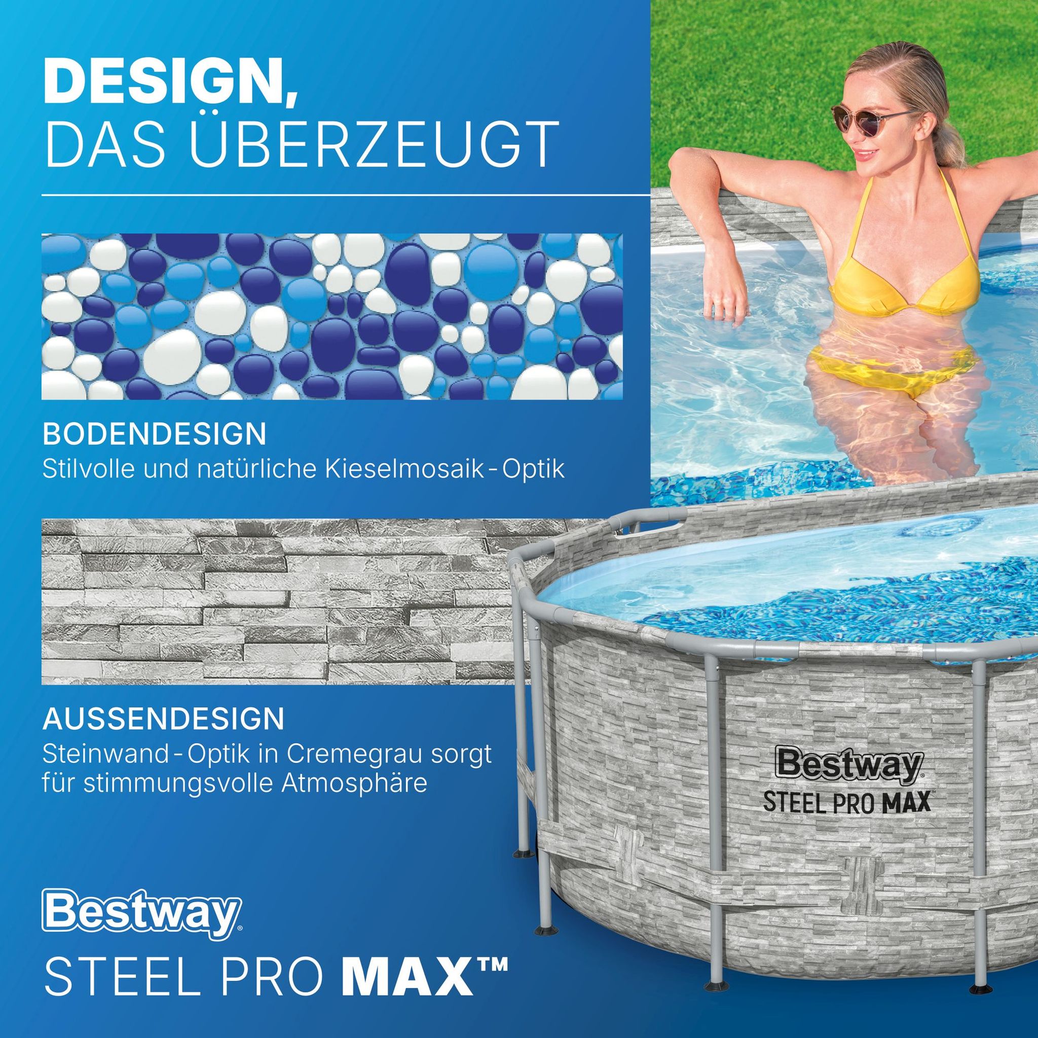 Bestway Steel Pro MAX Splashview Frame Pool Set 427 x 250 x 100 cm