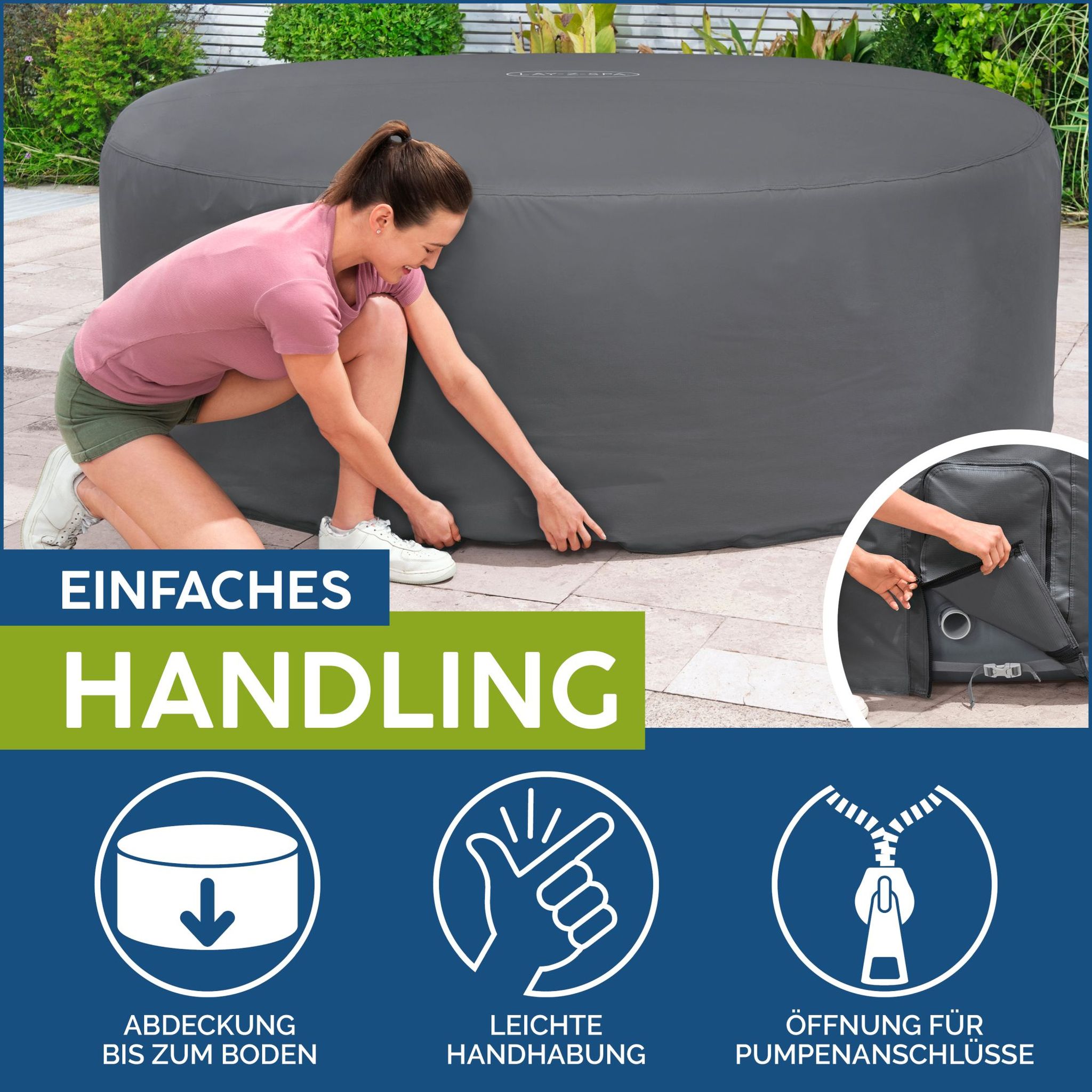 LAY-Z-SPA Abdeckung EnergySense Plus Thermo 216 x 80 cm rund
