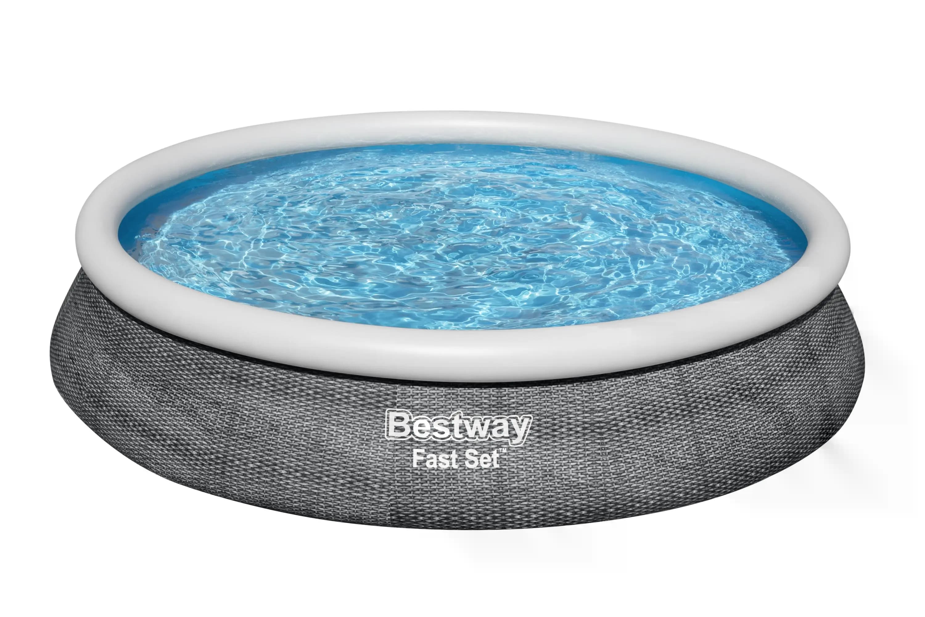 Fast Set™ Aufstellpool-Set mit Filterpumpe Ø 457 x 84 cm, Rattan-Optik (Schiefergrau), rund 57313_22