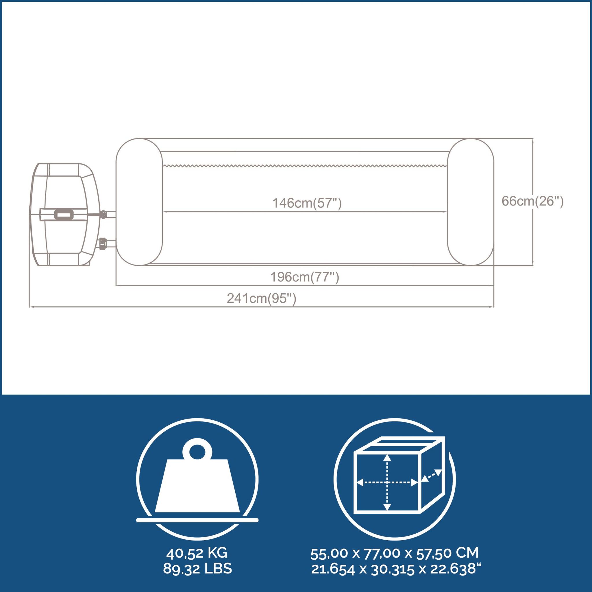 LAY-Z-SPA Hollywood AirJet LED-Whirlpool Ø 196 x 66 cm für 6 Personen LAY-Z-SPA Hollywood AirJet LED-Whirlpool Ø 196 x 66 cm für 6 Personen