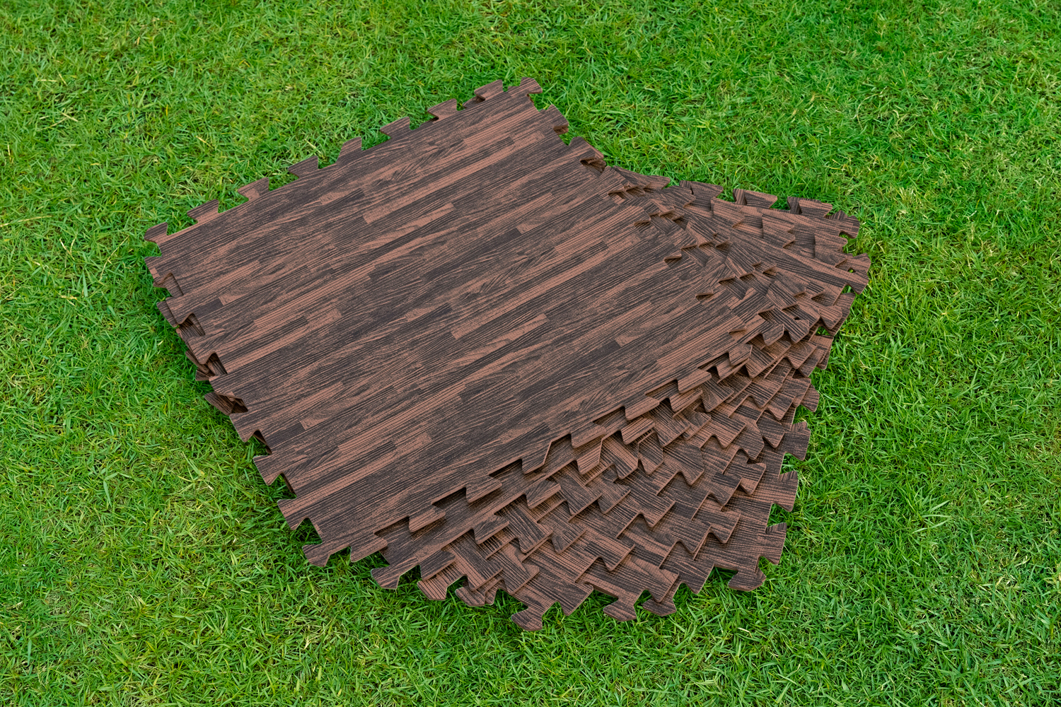 Pool-Bodenschutzfliesen Set 9 Stück á 50 x 50 cm, Palisander (Holz-Optik) 58712_24