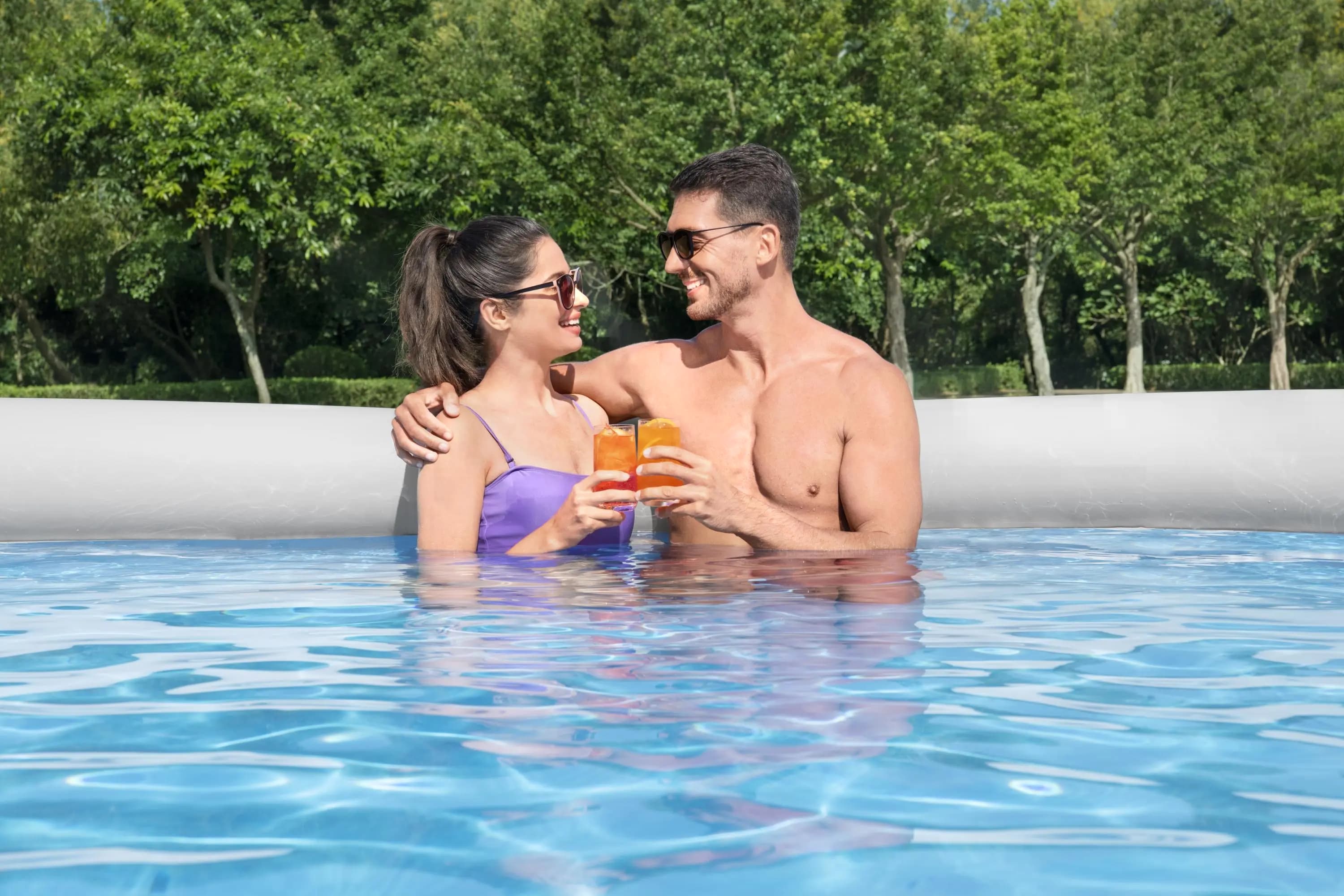Fast Set™ Aufstellpool-Set mit Filterpumpe Ø 457 x 84 cm, Rattan-Optik (Schiefergrau), rund 57313_22 Fast Set™ Aufstellpool-Set mit Filterpumpe Ø 457 x 84 cm, Rattan-Optik (Schiefergrau), rund 57313_22