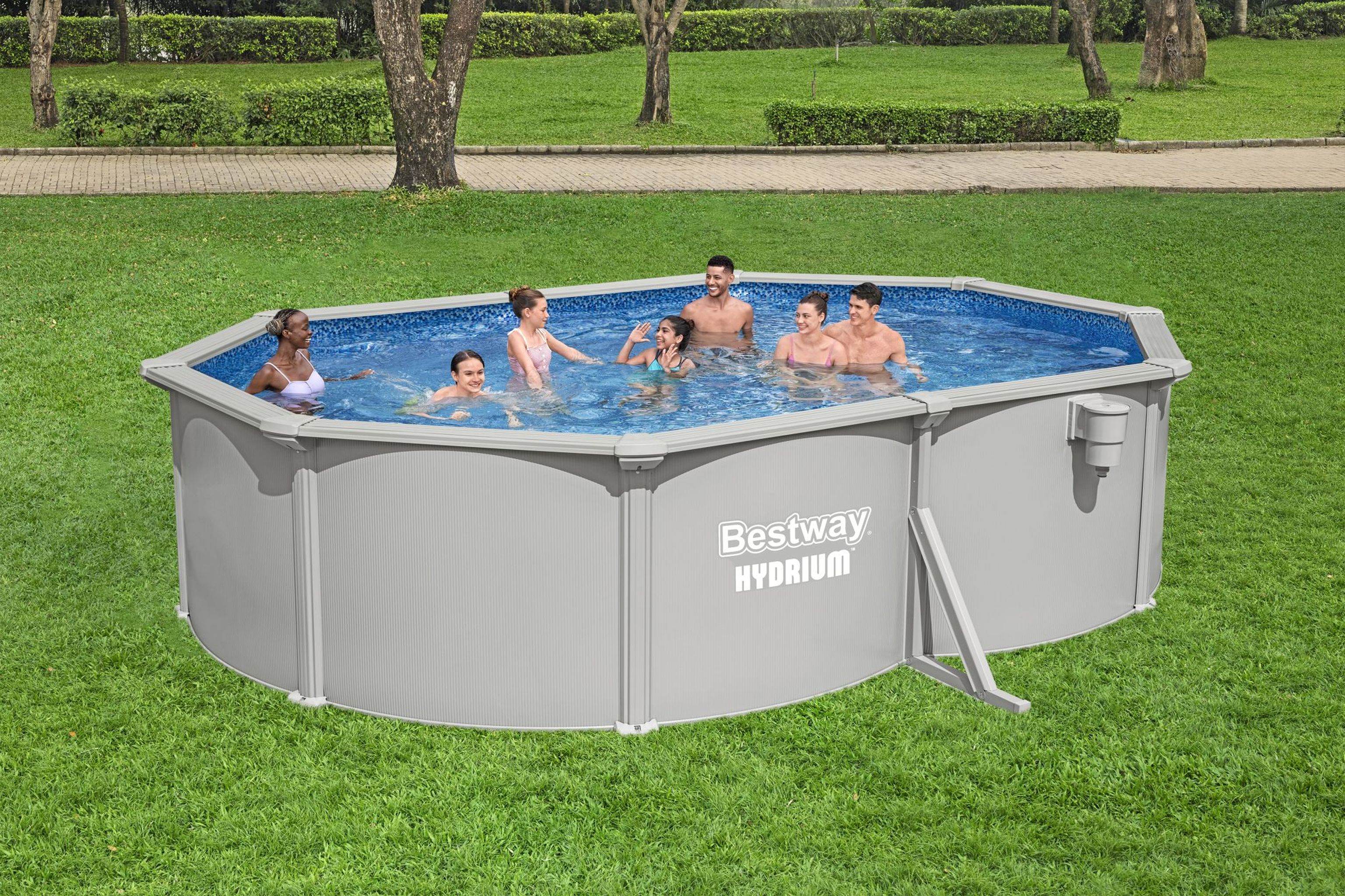 Bestway Hydrium Stahlwandpool Komplett-Set 500 x 366 x 122 cm Bestway Hydrium Stahlwandpool Komplett-Set 500 x 366 x 122 cm