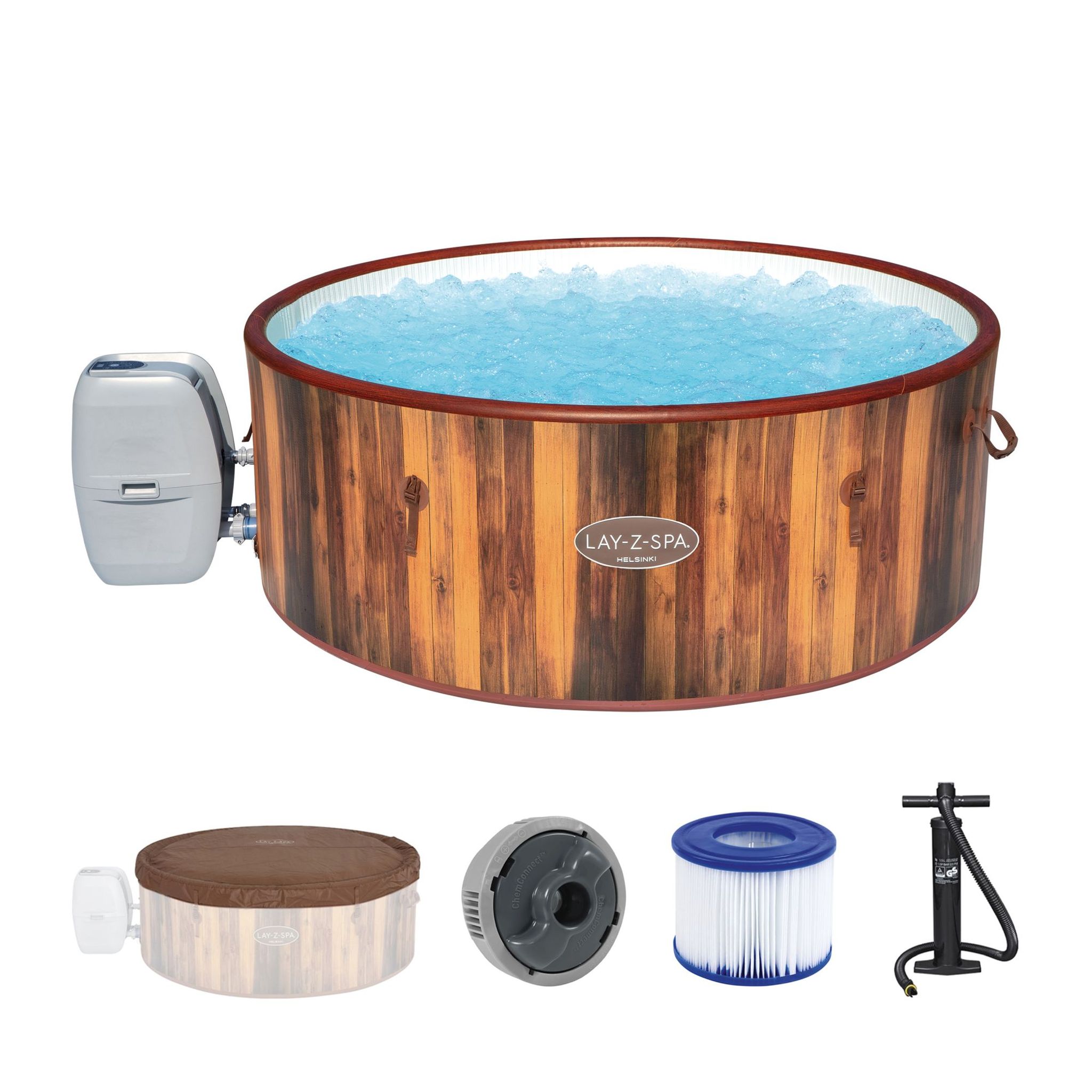 Bestway LAY-Z-SPA Helsinki AirJet Plus Whirlpool Ø 180 x 66 cm 7 Personen