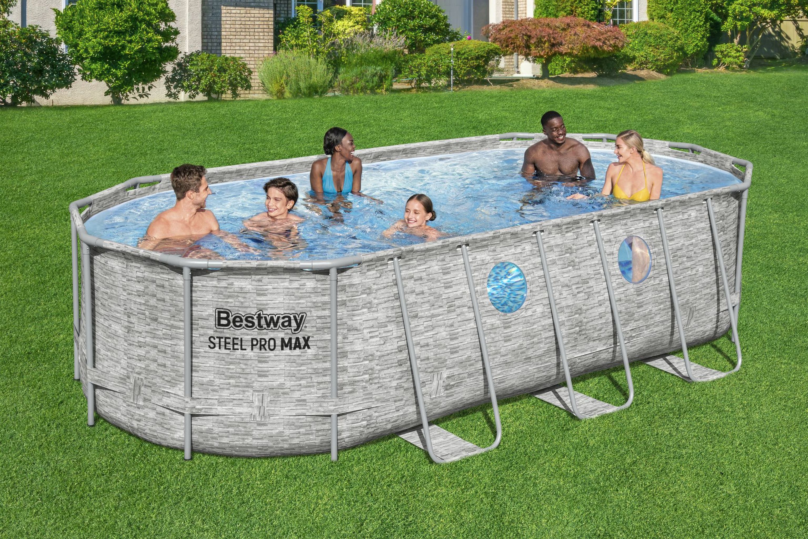 Bestway Steel Pro MAX Splashview Frame Pool Set 549 x 274 x 122 cm Bestway Steel Pro MAX Splashview Frame Pool Set 549 x 274 x 122 cm