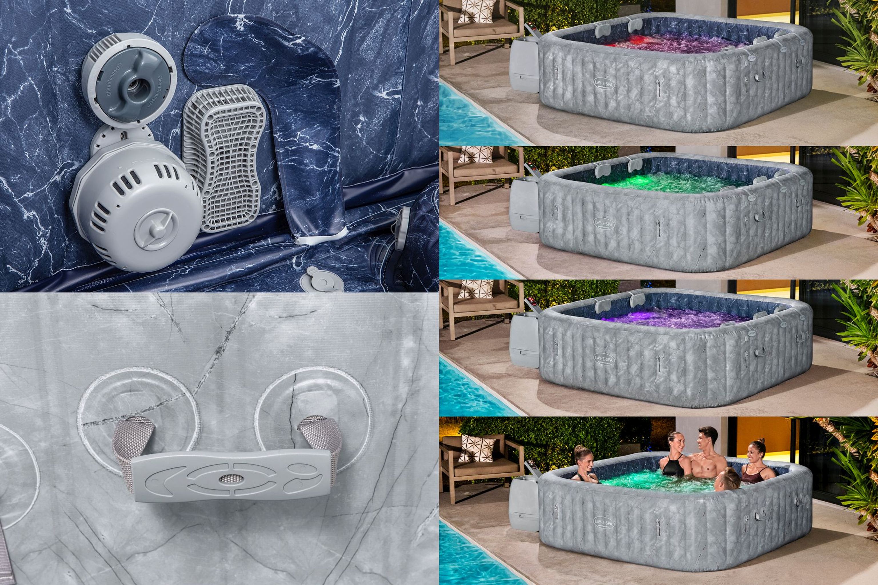Bestway LAY-Z-SPA San Francisco HydroJet Pro Whirlpool 7 Personen