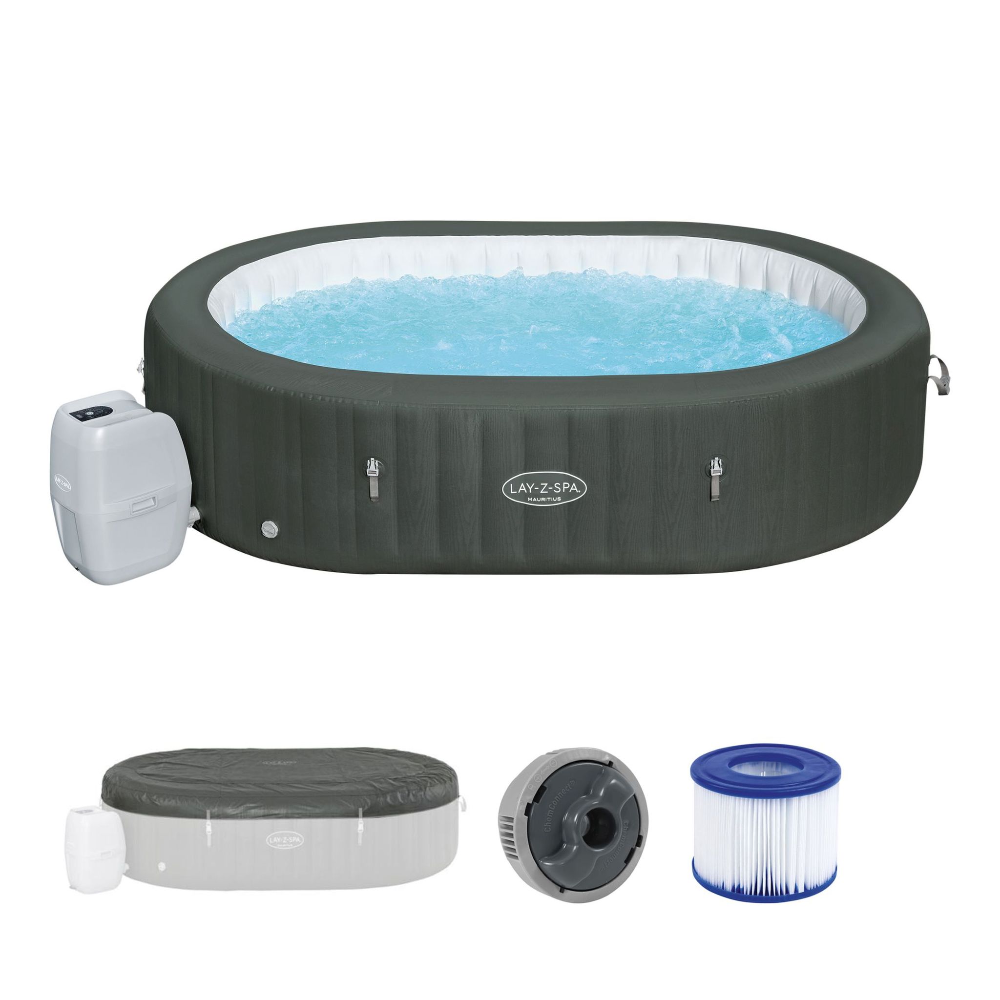 LAY-Z-SPA Mauritius AirJet XXL-Whirlpool für 7 Personen