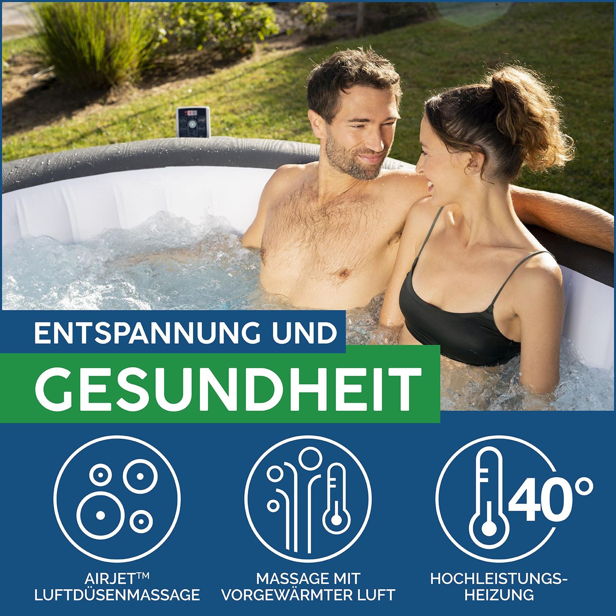 LAY-Z-SPA Mauritius AirJet XXL-Whirlpool für 7 Personen LAY-Z-SPA Mauritius AirJet XXL-Whirlpool für 7 Personen