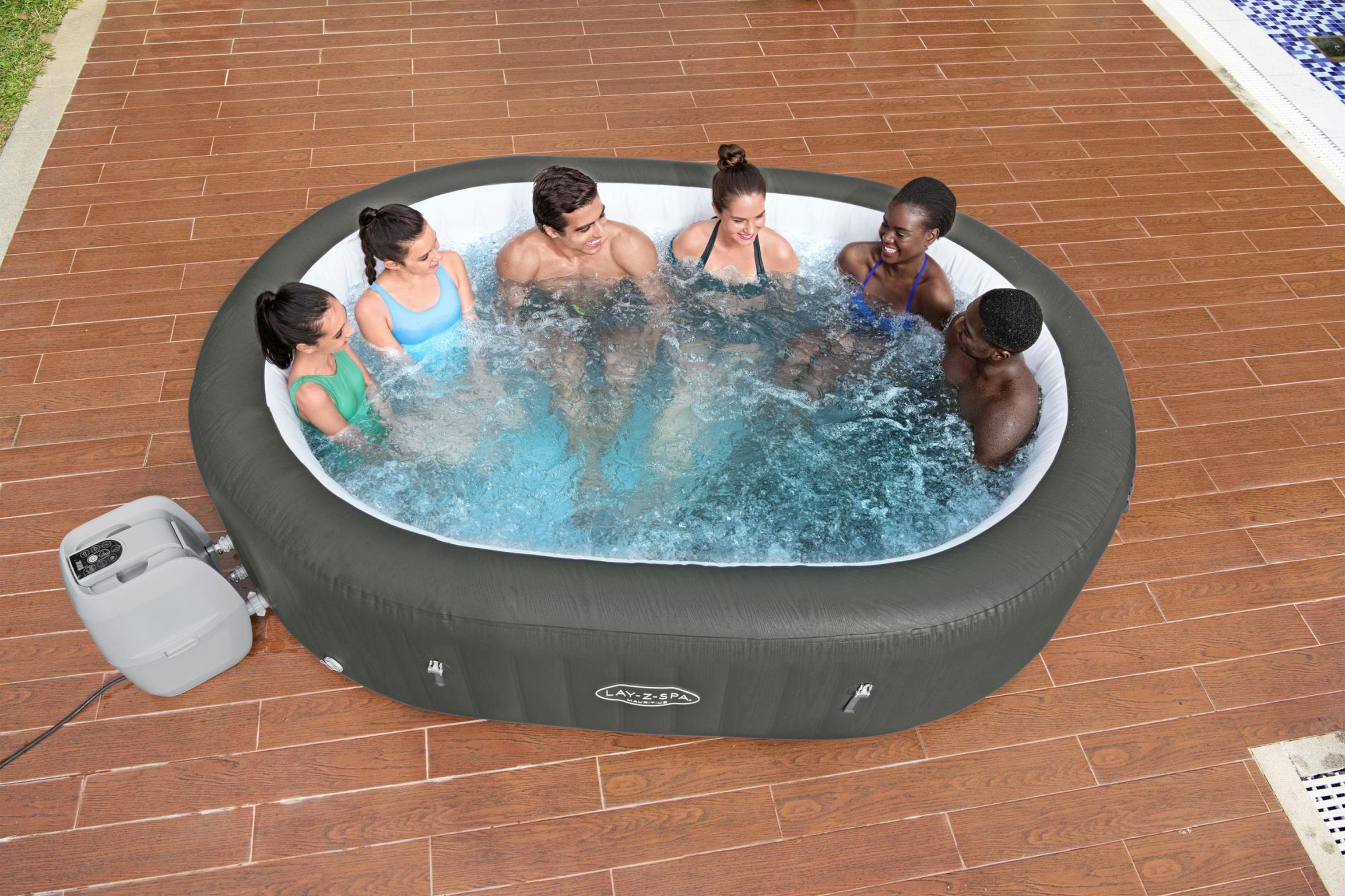 LAY-Z-SPA Mauritius AirJet XXL-Whirlpool für 7 Personen LAY-Z-SPA Mauritius AirJet XXL-Whirlpool für 7 Personen