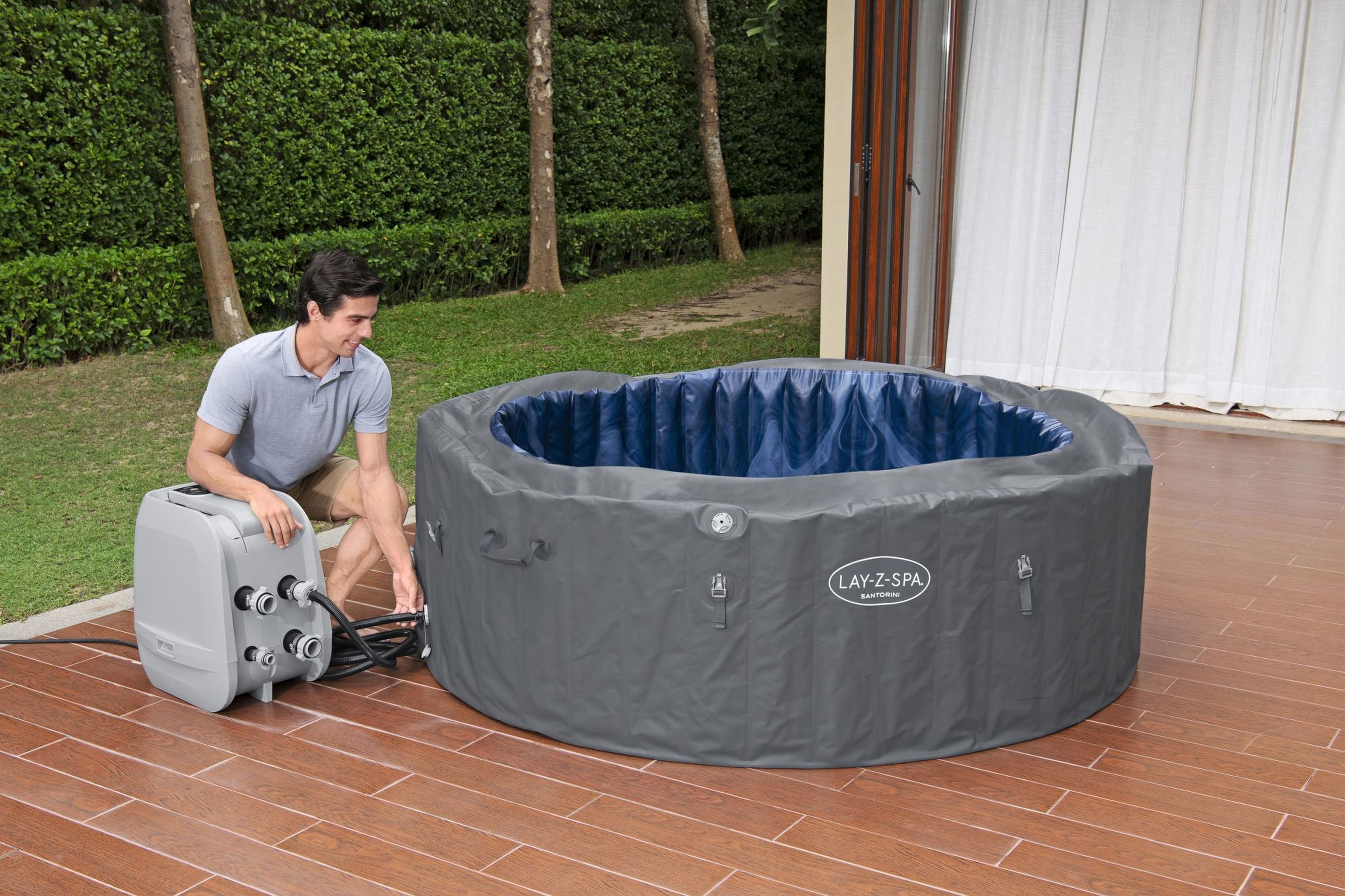 Bestway LAY-Z-SPA Santorini HydroJet Pro Whirlpool 7 Personen